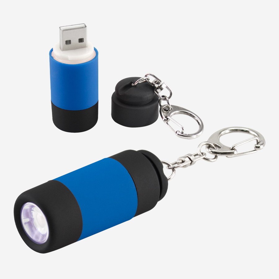 Llavero-Linterna LED Cargador USB