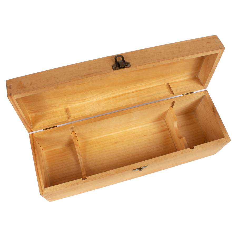 Caja de Madera Natural para Vino