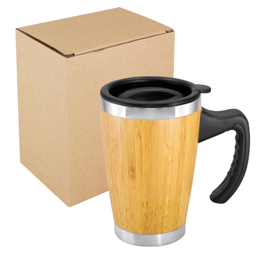 Mug de Bamboo con Asa Plástica 400cc